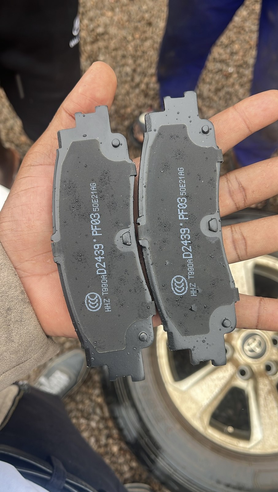 Genuine brake pads used for brake system service at Makanga Auto Centre